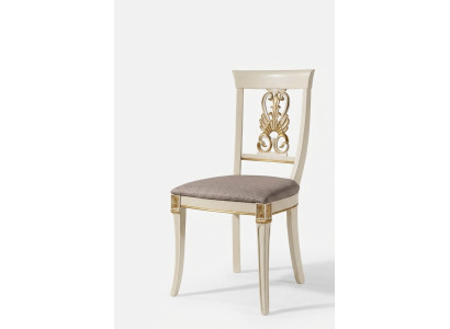 Luxus Design Polster Stuhl Stühle Sitz Lehn Massivholz Esszimmer Barock