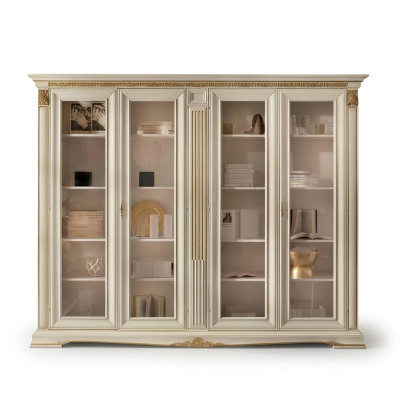 Vitrine Schrank Vitrinen Wohnzimmer Schaufenster Schränke Design Barock Rokoko Massivholz