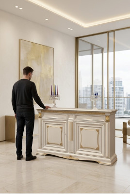 Kommode Design Wohnzimmer Möbel Massivholz Neu Sideboard Lowboard Schrank Neu