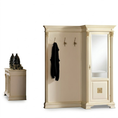Garderobe Set mit Spiegel Wandregal Haken Schrank Kleiderständer Flur Garderoben