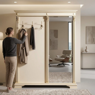 Garderobe Spiegel Flurgarderobe weiß Garderobenpaneele Darderobe Diele Italien