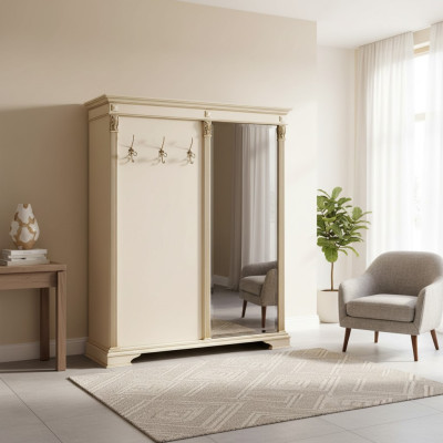 Garderobe Spiegel Flurgarderobe weiß Garderobenpaneele Darderobe Diele Italien