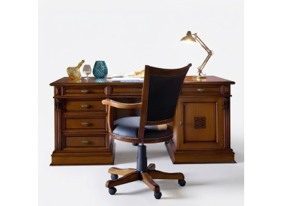 Einrichtung Arbeitszimmer Büro Möbel Tisch Sessel 2tlg Garnitur Barock