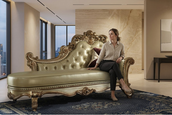 Chaiselongue Liege Relaxsessel Liegesessel Komfortliege Deko Luxus Barock