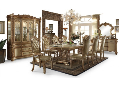 Königliche 7tlg. Esszimmer Garnitur Esstisch 6x Stühle Barock Rokoko Stil