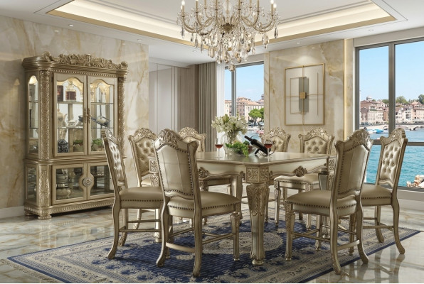 Esszimmer Essgruppe Klassisches Set Esstisch 6x Chesterfield Lehnstühle 