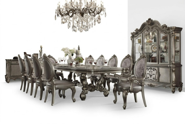 Esstisch 10 x Stühlen Esszimmer Set Essgruppe Holz Tisch 11tlg. Barock