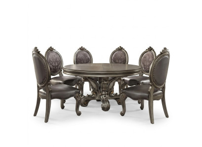 Design Rund Tisch 8x Sessel Stühle Ess Zimmer Sitz Polster Garnitur Runde Tische
