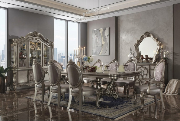 Esszimmer Set Garnitur Tisch 8x Stuhl Kommode Spiegel Barock Neu 11tlg.