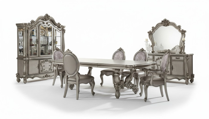 Esszimmer Set Garnitur Tisch 8x Stuhl Kommode Spiegel Barock Neu 11tlg.