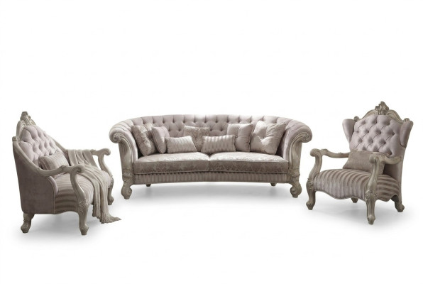 Big Sofa Couch Polster Garnitur 4+1 Sitzer Textil Sofas Couchen Chesterfield neu