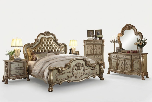 Bett 2x Nachttisch 3 tlg. Schlafzimmer Set Designer Luxus Betten Chesterfield