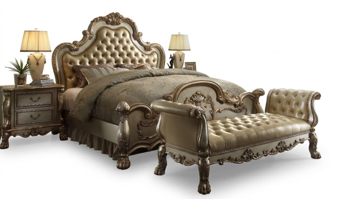 Chaiselounge Sofa Liege Couch Liegen Chaise Leder Barock Rokoko