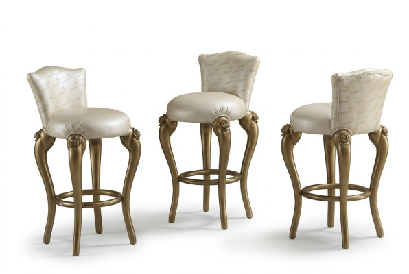 Barhocker Stuhl Sessel Bar Hausbar für Theke Tresen Barschrank Deko Barock