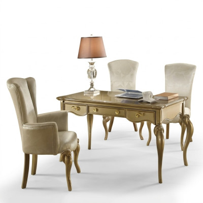 Schreibtisch Büro Tisch Klassischer Designer Office Tische Rokoko Barock Neu