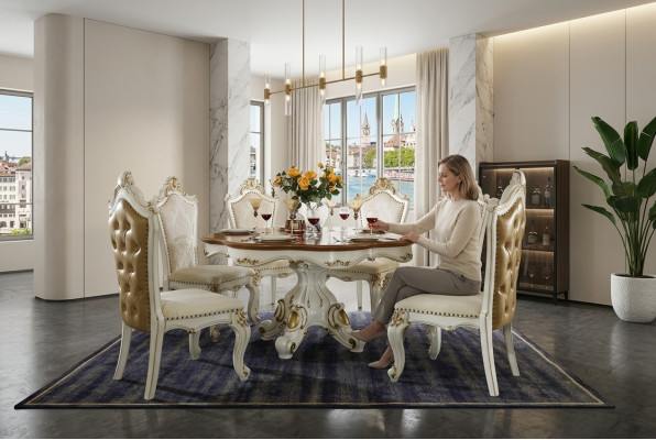 Design Holz Tisch Runder Esstisch Rund Ess Tische Luxus Klasse
