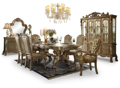Königlicher Esstisch Designer Chesterfield 6x Stühle Komplette Garnitur 7tlg. Set
