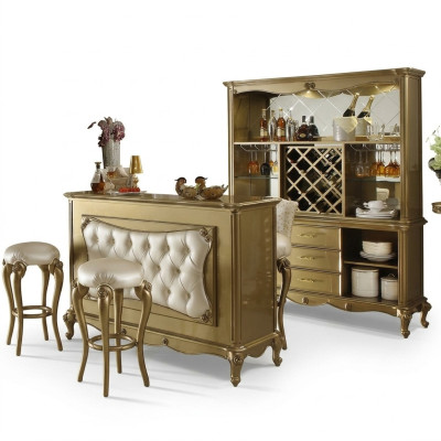 Barthresen Bar Tisch Holz Bar Tische Tresen Luxus Klasse Barock Handarbeit Neu