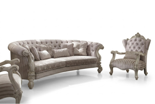 Chesterfield Sofa 4 Sitzer Couch Polster Luxus Klassische Textil Sofas Barock