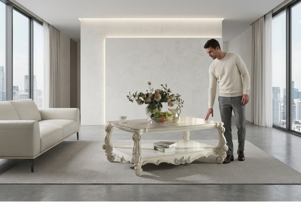 Edler Designer Klassischer Couchtisch Deko Beistelltisch Tisch Holz Barock