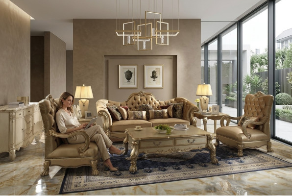 Sofagarnitur 3+1+1 Sitzer Set Sofa Polster Couchen Couch Luxus Chesterfield