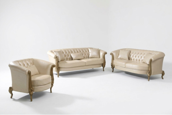 Ledersofa Sofagarnitur 3+2+1 Sitzer Set Garnitur Polstersofa Couch Sofa Couchen