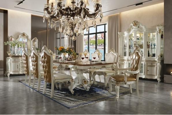 Klassisches Esszimmer Set Designer Esstisch 8x Stühle Komplette Garnitur Barock Rokoko