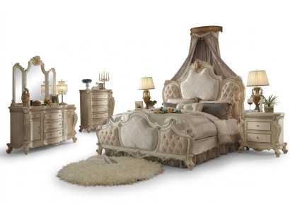 Designer Schlafzimmer Bett 2x Nachttische Kommode 4tlg. Set Neu 180x200cm