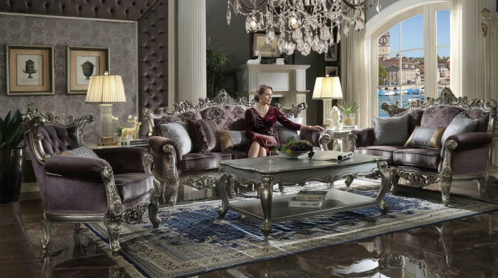 Helle Barock Wohnzimmer Möbel Sofa Textil Couch Dreisitzer Sitz Polster