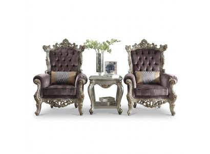 Polster 1 Sitzer Antik Stil Stühle Beige Barock Holz Thron Königlicher Sessel