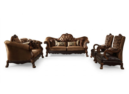 Sofagarnitur 4tlg. Barock Rokoko Set Design Sofa Polster Sitz Gruppe Couch