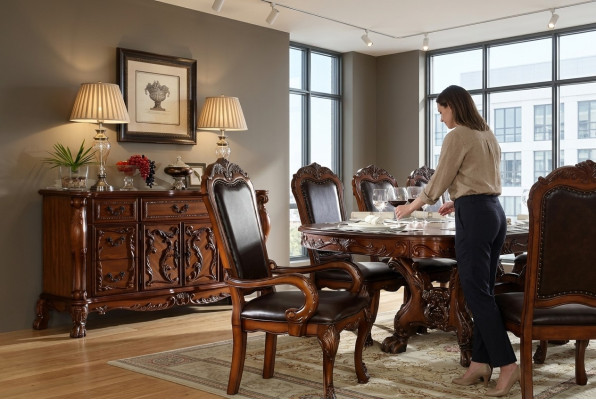 Buffet Anrichte Kommode Echte Handarbeit Holz Deko Barock Rokoko Anrichten