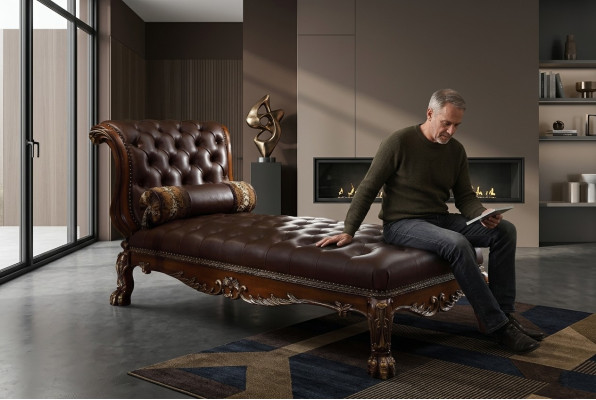 Chaiselongues Chesterfield Liege Ottomane Chaise Sofa Couch Chesterfield