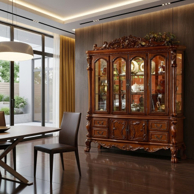 Vitrine Deko Schrank Vitrinen Wohnzimmer Schränke Schau Barock Design