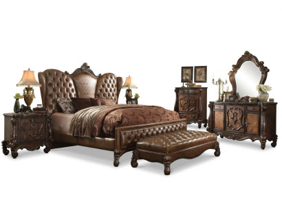 Chesterfield Lederbett Bett Betten Polster Design Doppelbett 180x200cm