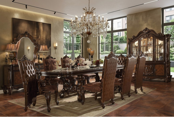 Königlicher Esstisch Tisch Holz Luxus Tische Rokoko Barock Stil Esszimmer
