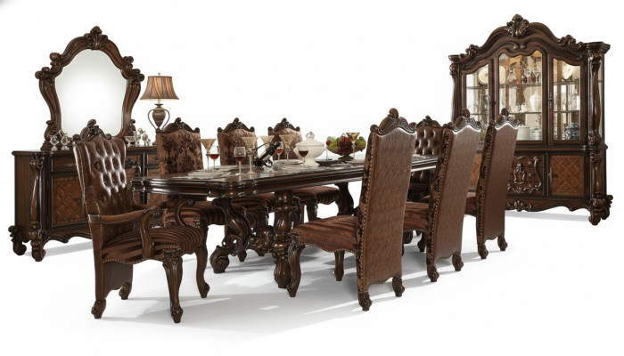 Königlicher Esstisch Tisch Holz Luxus Tische Rokoko Barock Stil Esszimmer