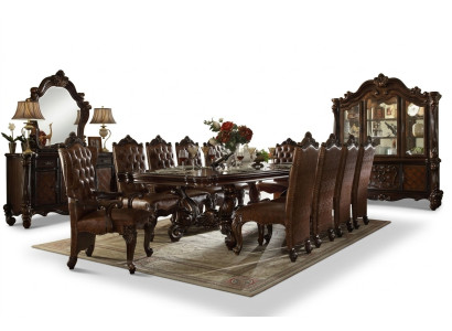 Esszimmer Garnitur 9tlg Barock Rokoko Tisch 8x Stühle Stuhl Gruppe
