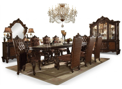 Esszimmer Set Garnitur Vitrine Tisch 8x Stühle Kommode Deko Spiegel Barock Stil