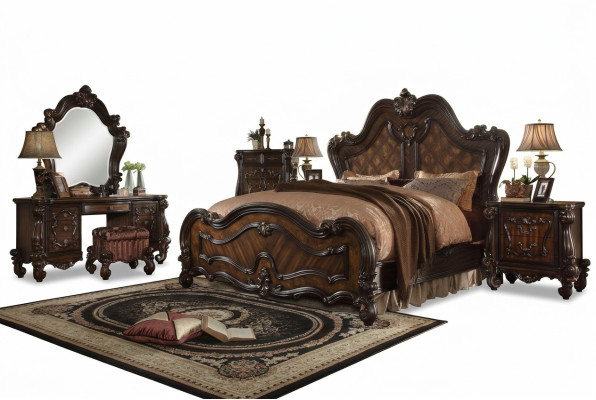 Schminktisch Spiegel Hocker Luxus Konsole Schlafzimmer Kommode Barock Stil