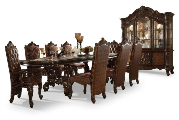 Klassische Braune Chesterfield Stühle Designer x6 Lederstühle Stuhlgruppen Set 6tlg.