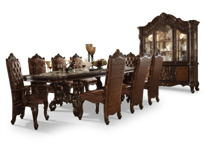 Klassische Braune Chesterfield Stühle Designer x6 Lederstühle Stuhlgruppen Set 6tlg.
