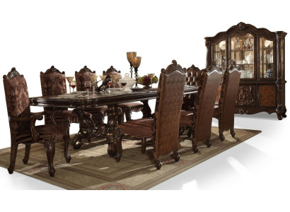 Klassische Braune Chesterfield Lederstühle Luxuriöses x8 tlg. Stuhl-Set