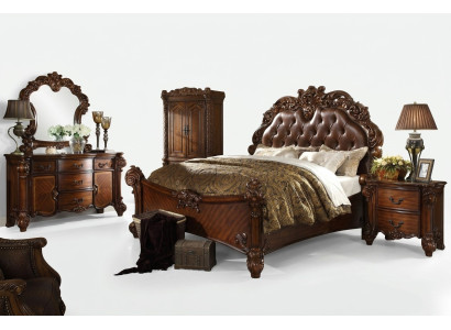 Klassische Schlafzimmer Kommoden 2tlg. Set Barock Rokoko Kommode + Spiegel Neu