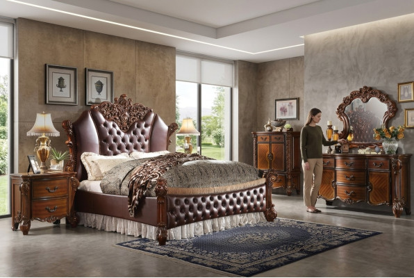 Bett Polster Design Luxus Hotel Doppel Betten Schlaf Zimmer Leder Deko