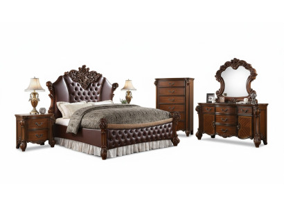 Bett Polster Design Luxus Hotel Doppel Betten Schlaf Zimmer Leder Deko