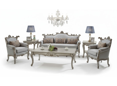 Sofagarnitur Klassisch 321 Sitz Sofa Polster Gruppe Wohnlandschaft Couch