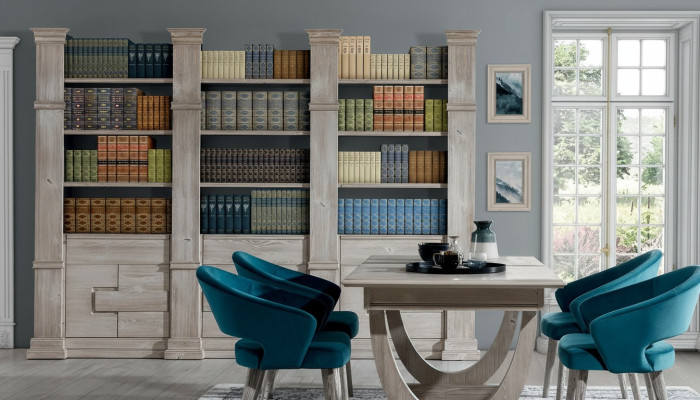 Klassisch Regal Wandregal Bücherschrank Bücherregal Wohnwand Wohnzimmer