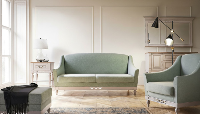 Sofagarnitur Sofa Couch Polster Set Garnitur Sitz 311 Hocker 4tlg. Garnituren