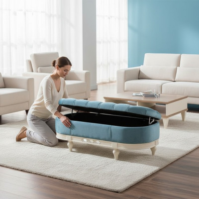 Hocker Fußhocker Beistellhocker Ottomane Chaiselounge Sitzbank Chesterfield